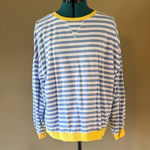 Striped Blue and Yellow Women’s pull over top